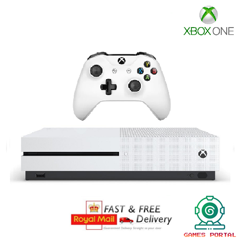 Xbox One S Console - White 500GB + Controller & Power Supply - Complete Setup