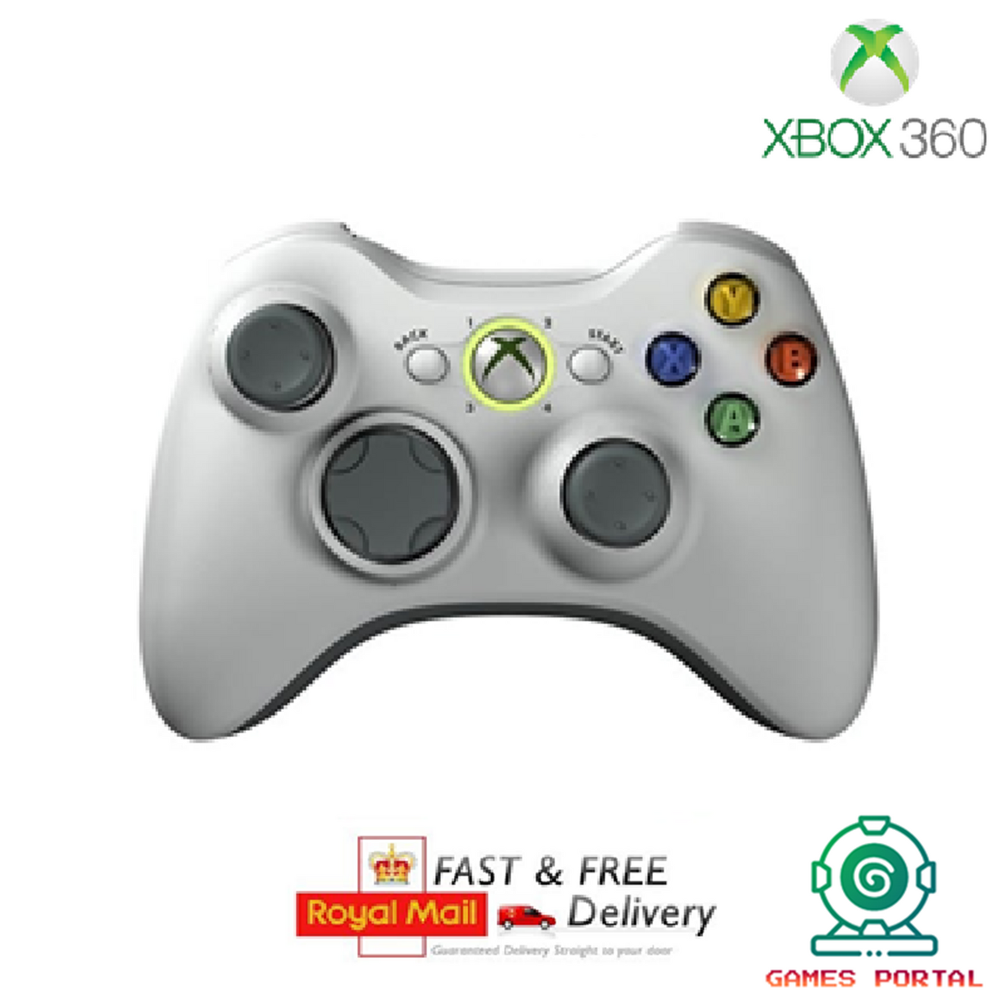 Xbox 360 Official Genuine Microsoft Wireless Controller - New Thumbsticks
