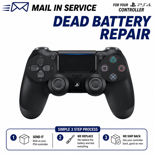 PS4 Controller Repair Service - Dead Battery Replacement