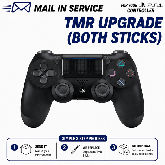 PS4 Controller Service - TMR Hall Effect Joystick Upgrade / Repair - Both Sticks