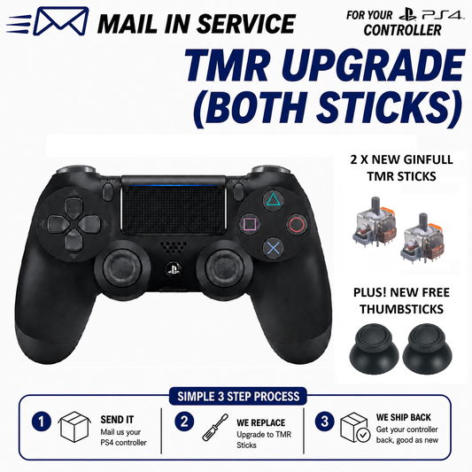 PS4 Controller Service - TMR Hall Effect Joysticks Upgrade / Stick Drift Repair