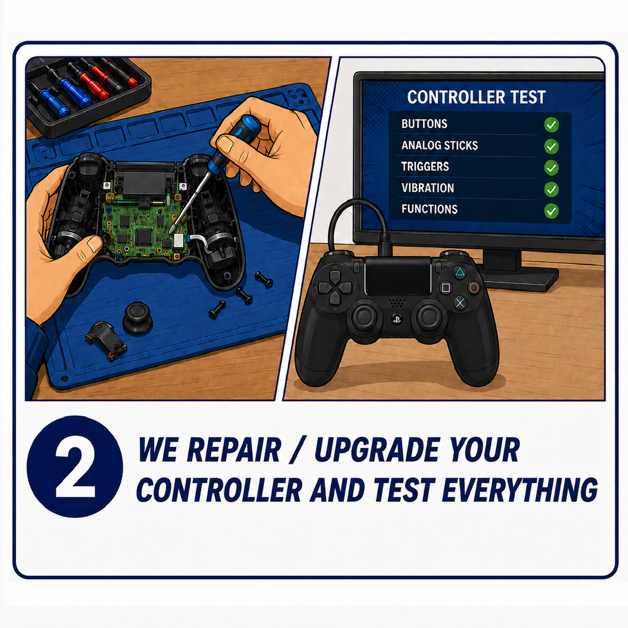 PS4 Controller Repair Service - Charge Port Replacement