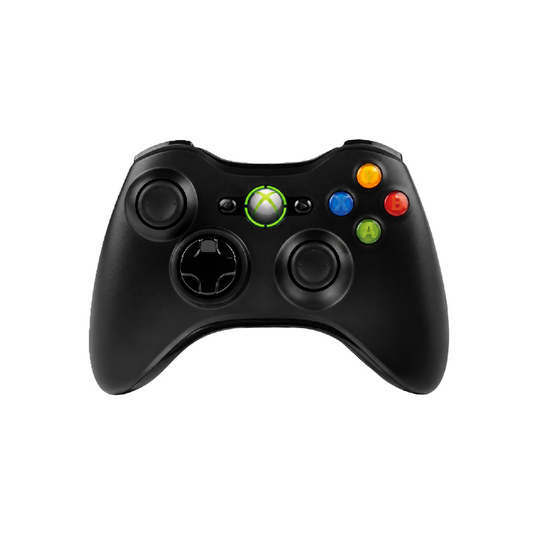 Xbox 360 Official Genuine Wireless Controller (Black) – New Thumbsticks