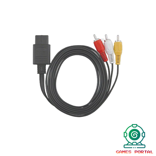 Nintendo 64 / N64 Console TV Composite AV Cable 1.8m - NEW