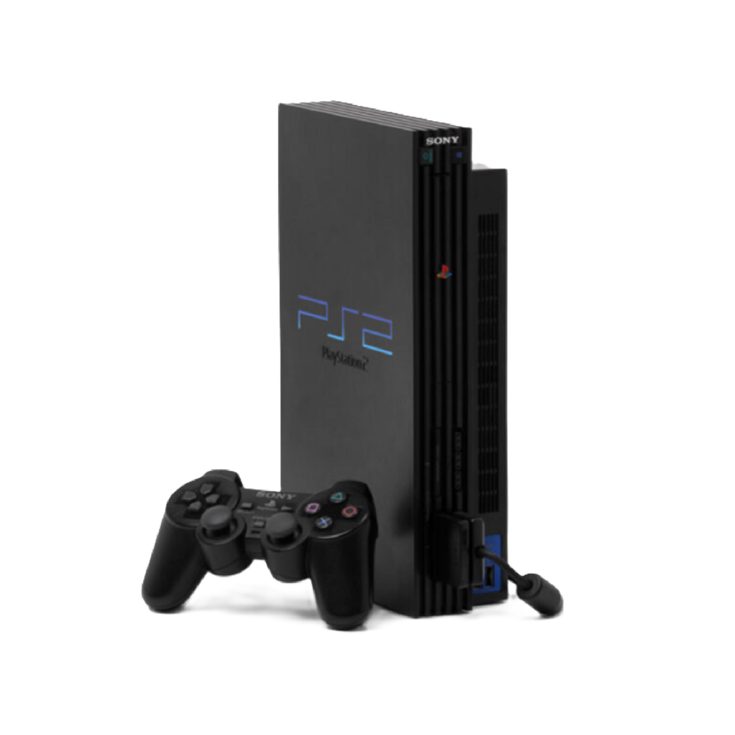 PlayStation 2 PS2 Console & 1 x Official Controller - Serviced (Black)