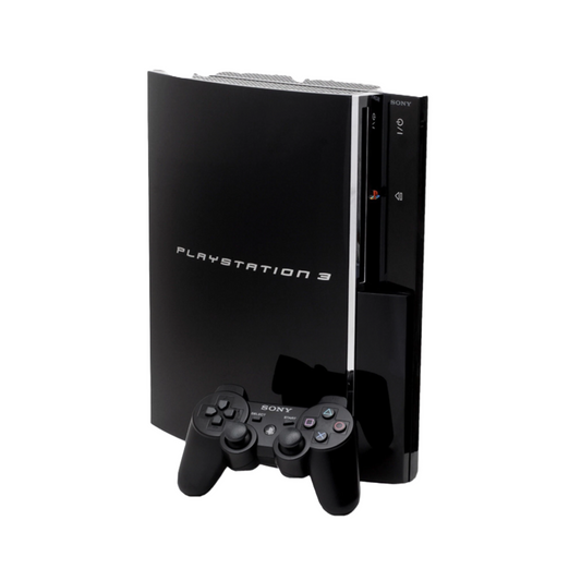 PlayStation 3 PS3 Console & 1 x Official Controller (40GB) - Serviced (Black)