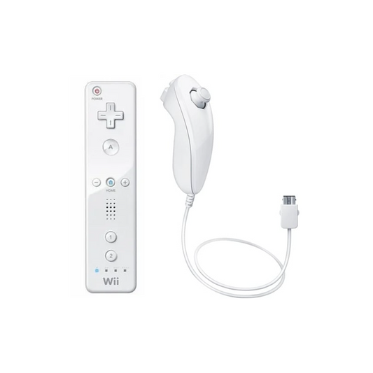 Nintendo Wii Official Remote & Nunchuck Controller (White)