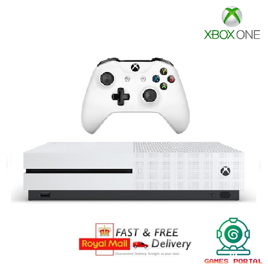Xbox One S Console - White 500GB + Controller & Power Supply - Complete Setup