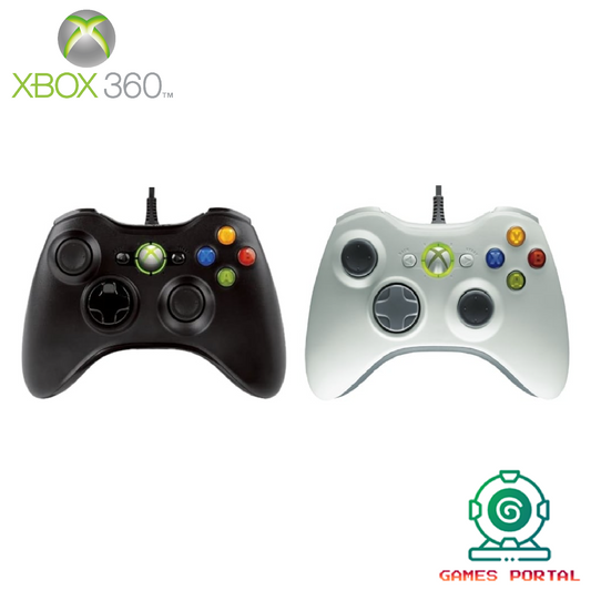 Xbox 360 Official Genuine Microsoft Controller - Wired - New Thumbsticks