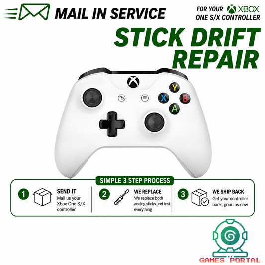 Xbox One S Controller (1708) Repair Service - Analog Stick Drift (ALPS/TMR)