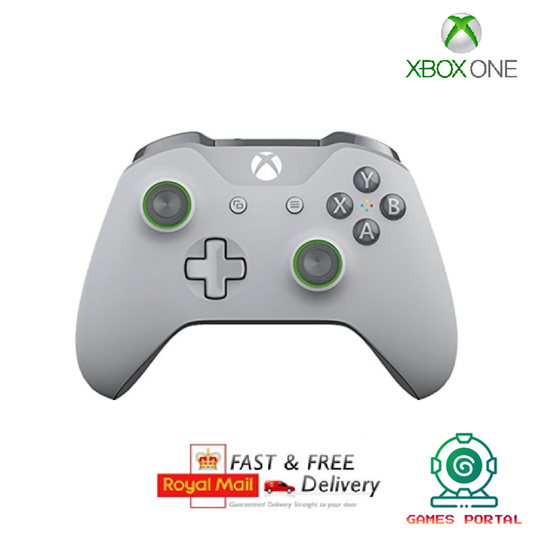 Xbox One S Official Microsoft Wireless Controller - Grey / Green (1708)